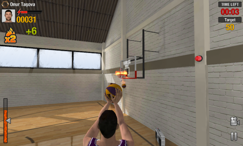 Real Basketball oyunu iç görünüm