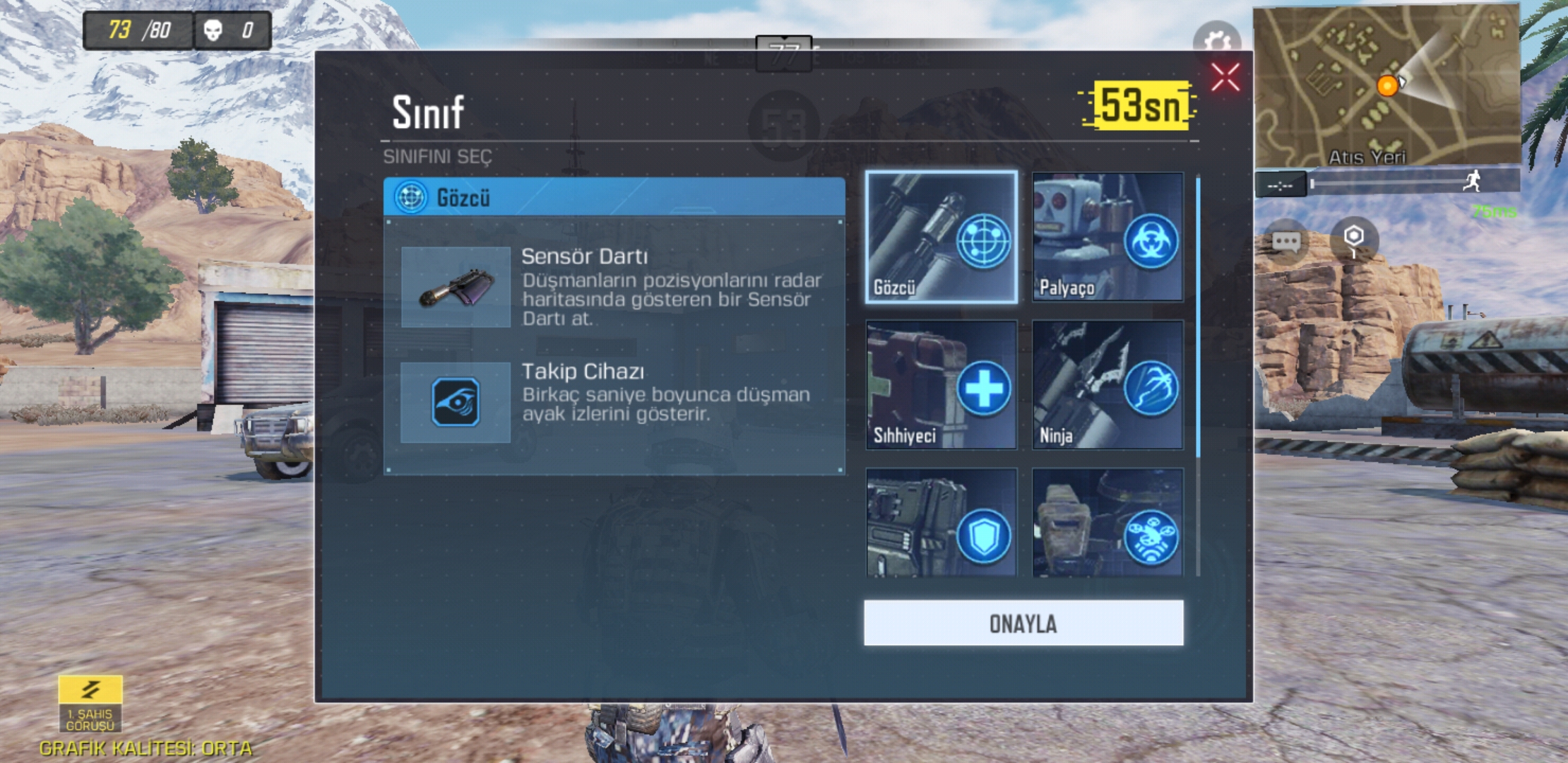 Call of Duty Mobile Karakter Sınıfları - Gözcü