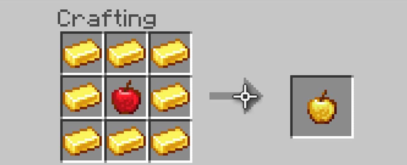 Minecraft Altın Elma yapımı