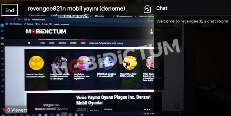 Mobil üzerinden yayın yapmak oldukça basit.