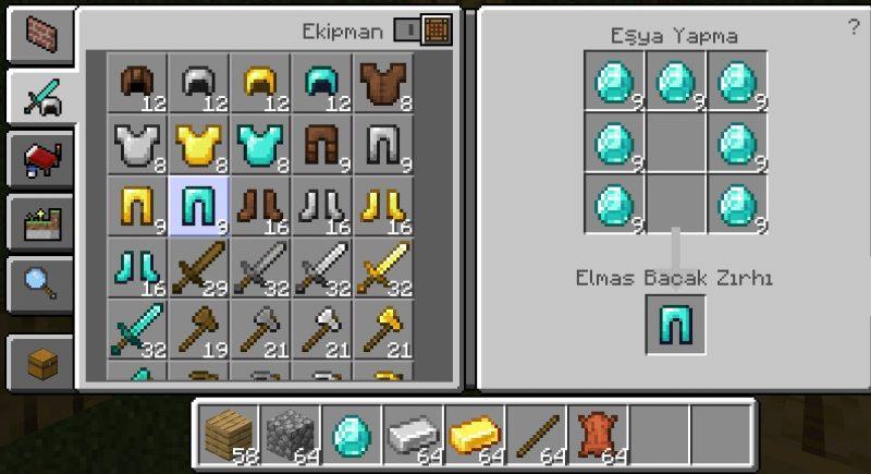 Minecraft Pocket Edition Zırh