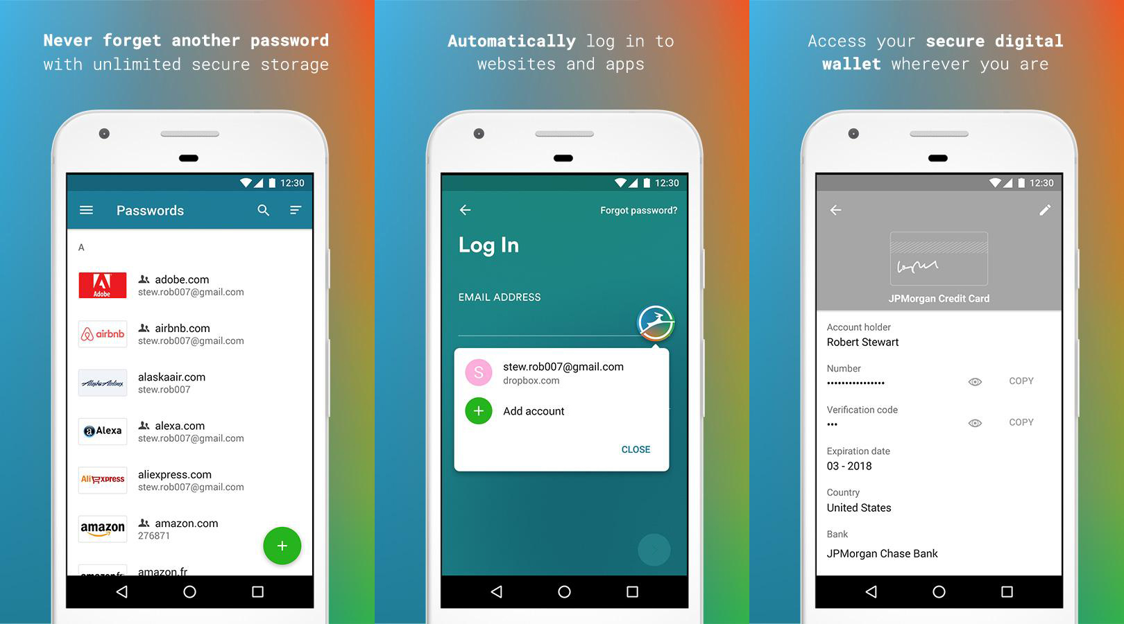 Dashlane şifre kayıt uygulaması