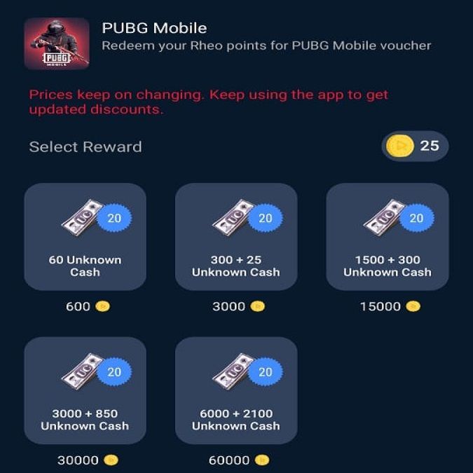 PUBG Mobile Bedava UC Rheo