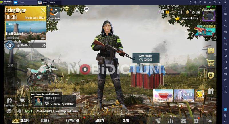 PUBG Mobile Erangel Haritası kostüm