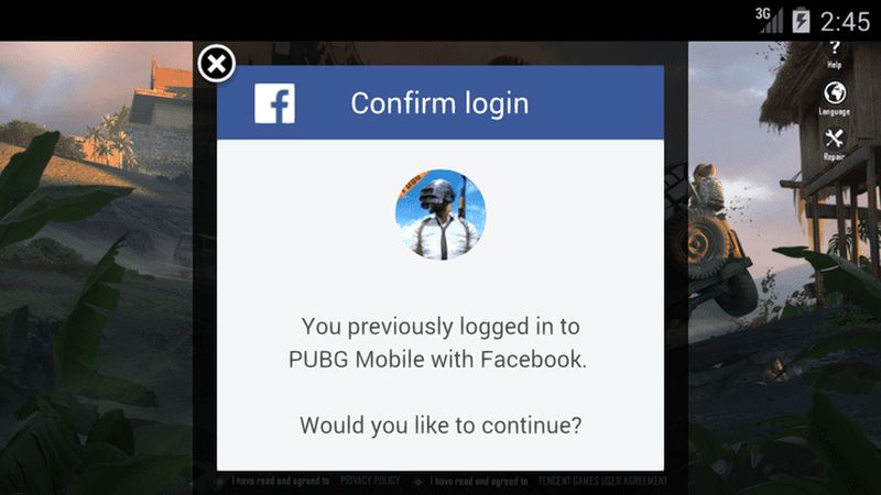 PUBG Mobile Facebook Girişi
