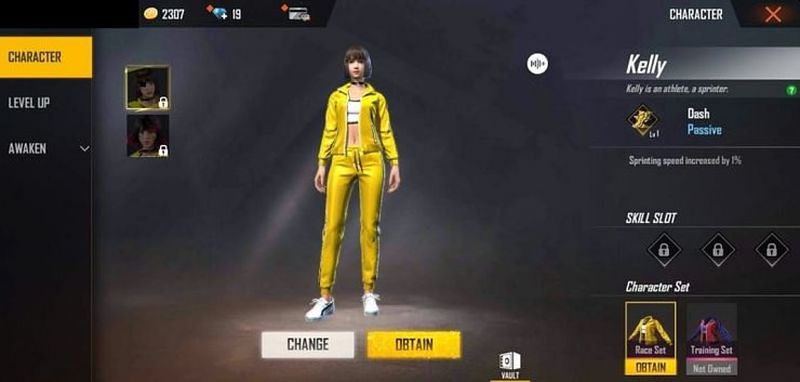 Free Fire Kelly karakteri