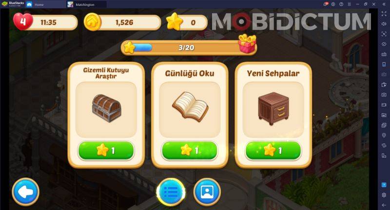 Matchington Malikanesi görevler