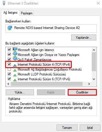 Ethernet Özellikleri