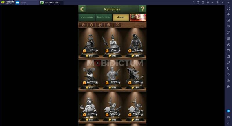 Army Men Strike kahraman bölümü