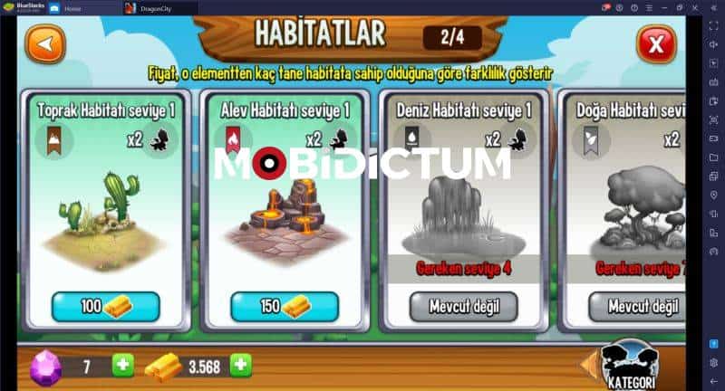 Dragon City Habitatlar