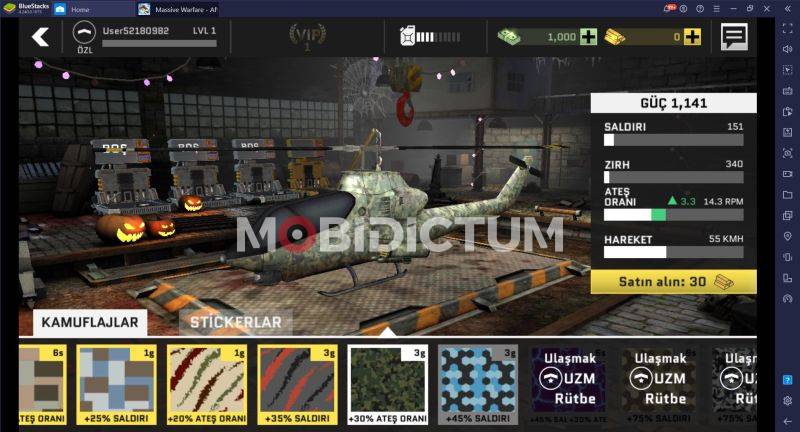 Massive Warfare kamuflajlar