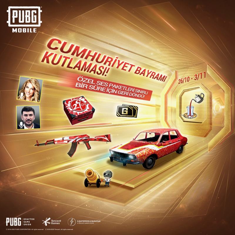 PUBG Mobile Cumhuriyet Bayramı Kodu