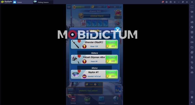 fishing season olta yükseltme