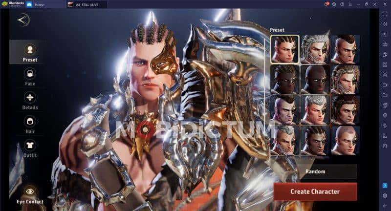 A3 Still Alive karakter oluşturma