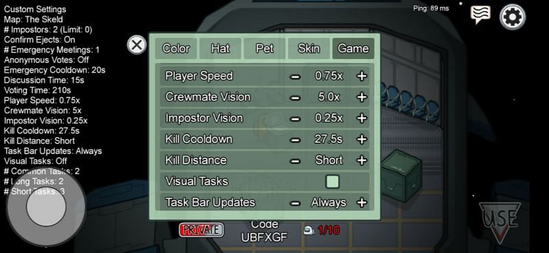 Among Us Dead by Daylight Ayarları