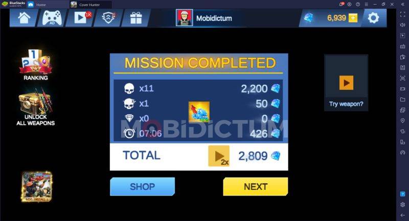 Cover Hunter mission complete