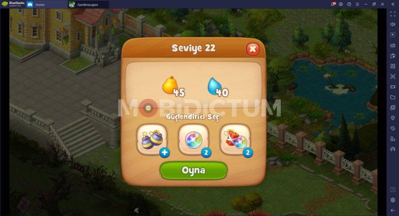 Gardenscapes güçlendiriciler
