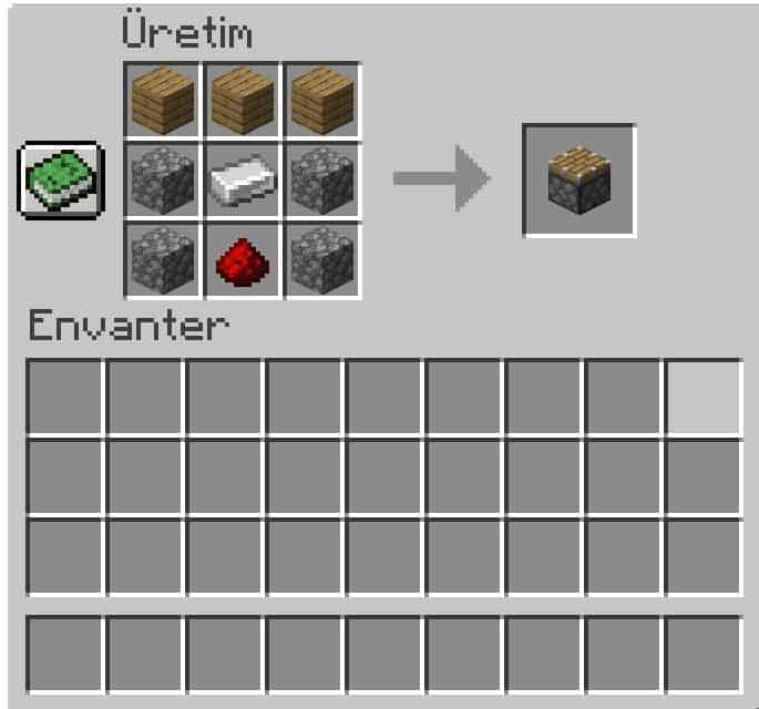 Minecraft piston yapımı