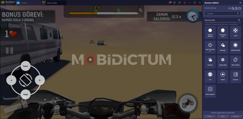 Moto Rider Klavye Ayarları