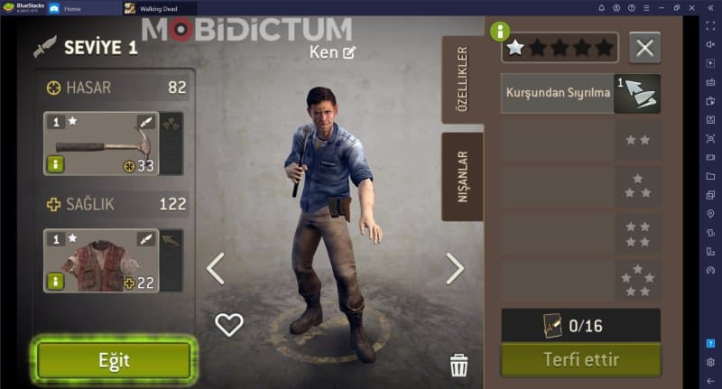 The Walking Dead Karakter Eğitme