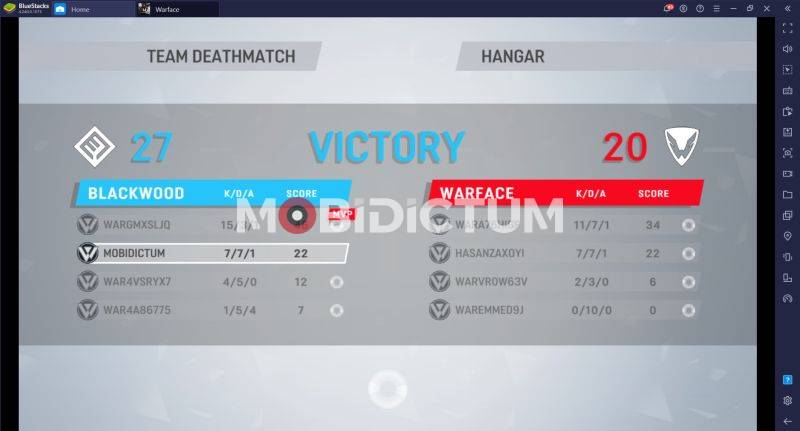 warface sonuç ekranı