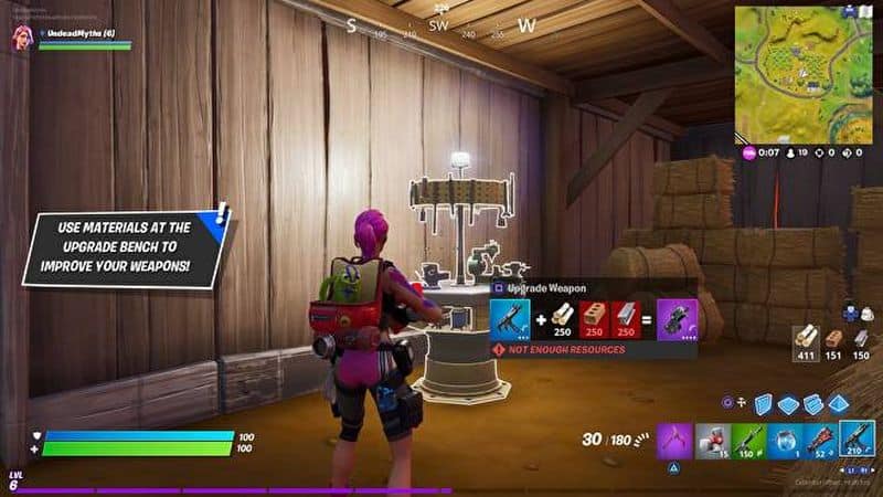 Fortnite Silah Yükseltmeleri