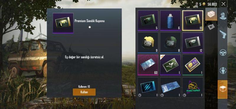 PUBG Mobile Premium Sandık Kuponu