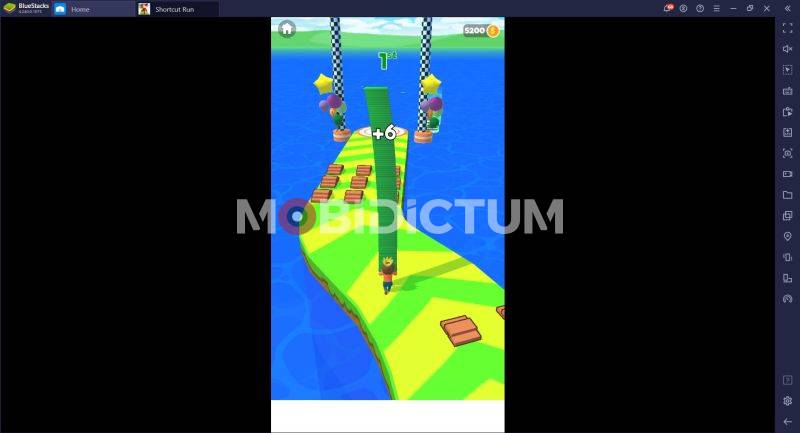 Shortcut run bitiş çizgisi