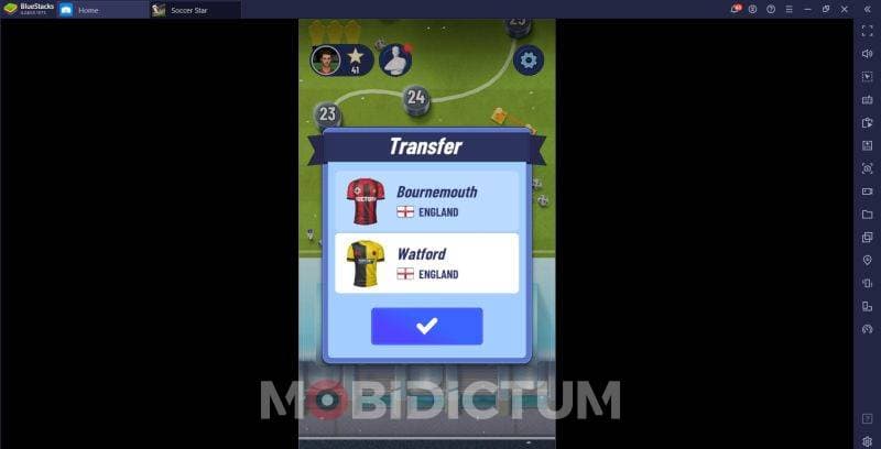 Soccer Star Transfer