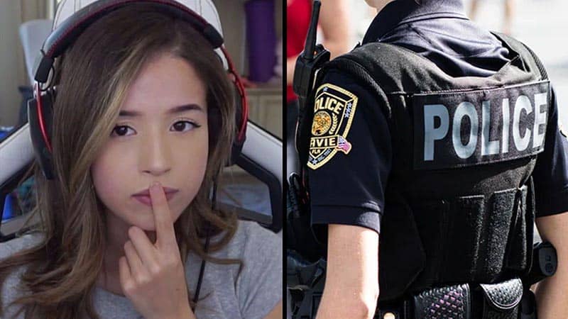 pokimane- twitch polis baskini