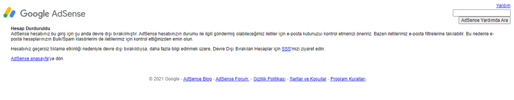 AdMob Banlanma