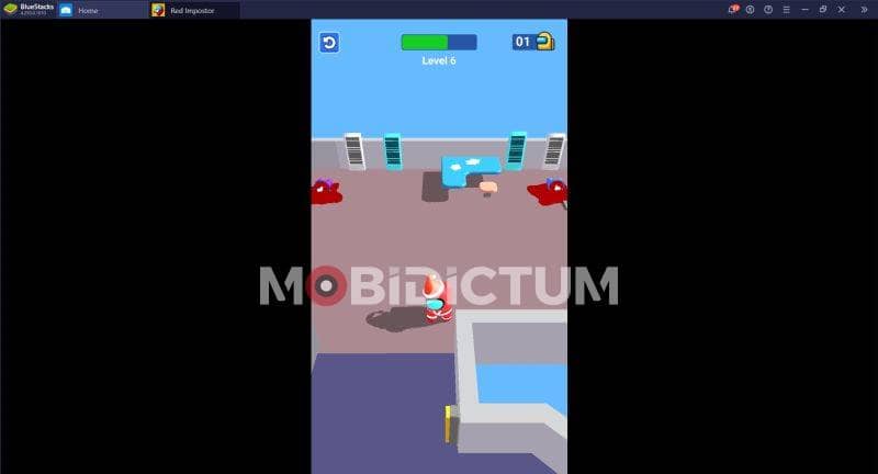 Red impostor BlueStacks