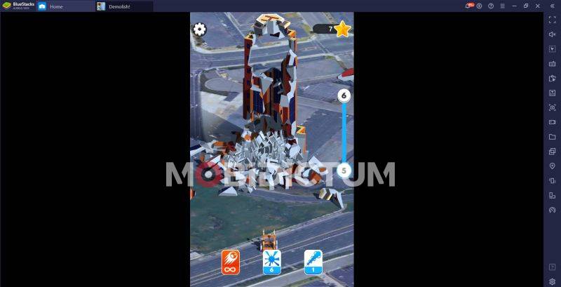 Demolish üstlere vurma