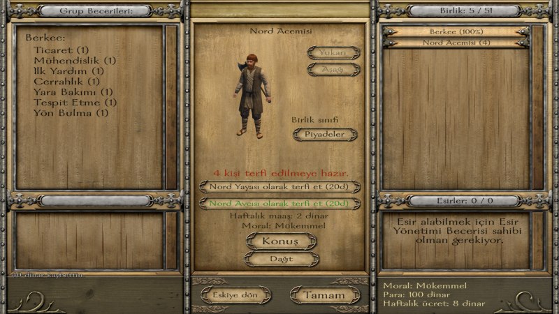 Mount and Blade Grup Kombinasyonları