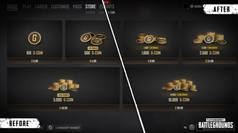 PUBG mağaza güncellemesi