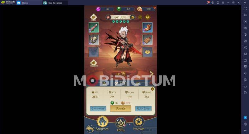 ode to heroes karakter geliştirme