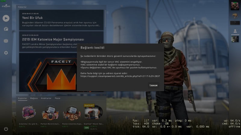 VAC Oyun Oturumunuzu Doğrulayamadı 2021