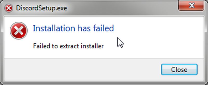 Discord Installation Has Failed