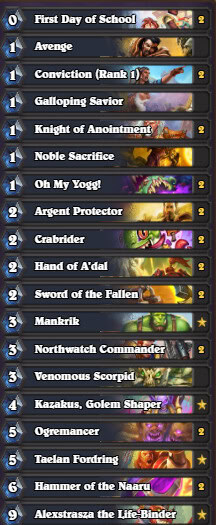 Hearthstone Paladin En iyi Desteleri
