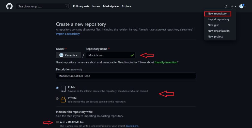 GitHub Depo-Repo Oluşturma