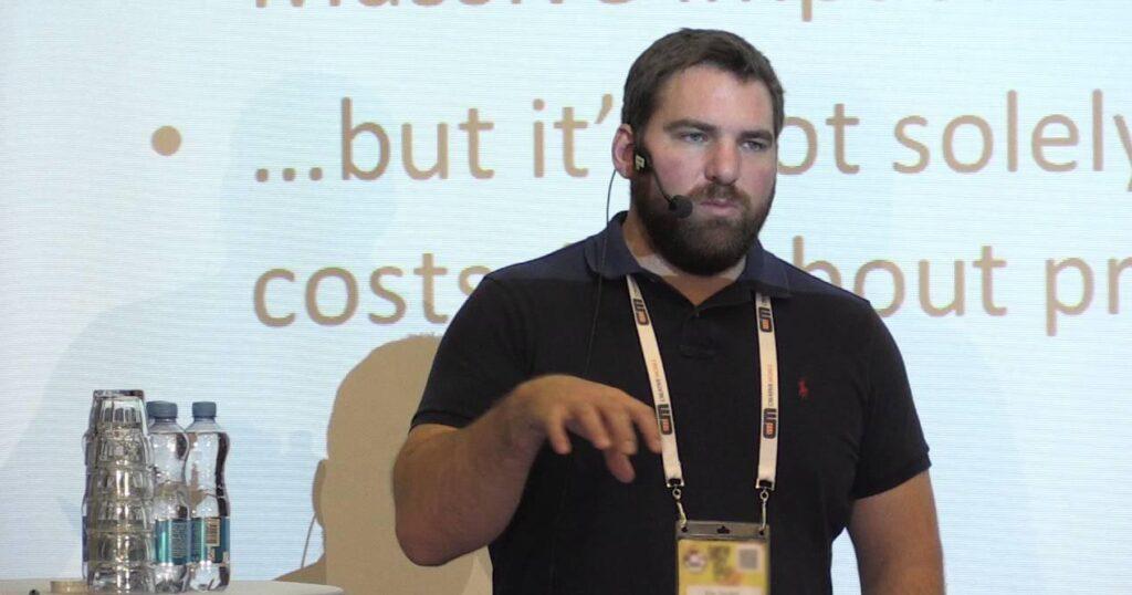 Eric Seufert giving a speech