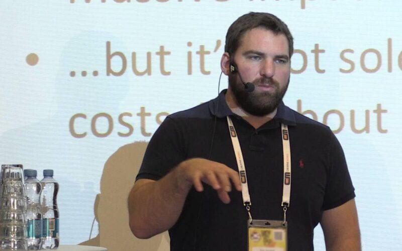 Eric Seufert giving a speech