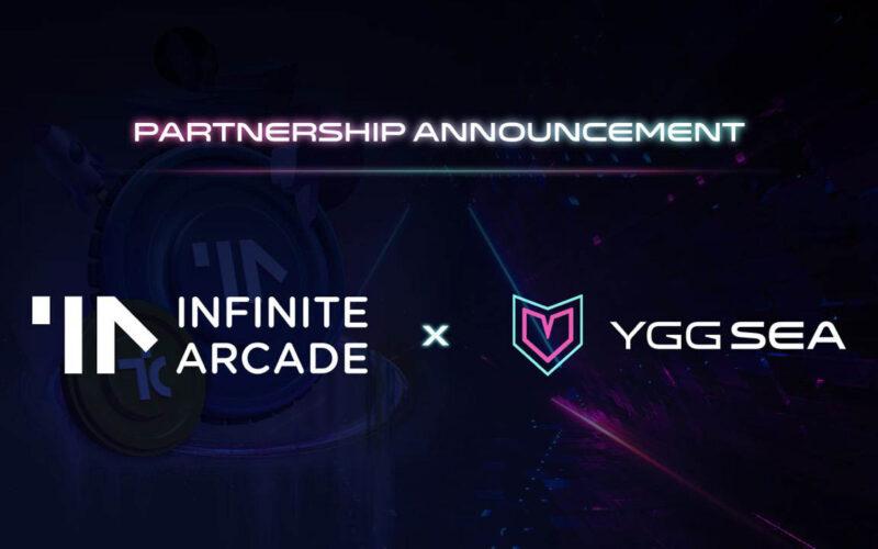 Infinite Arcade ve YGG SEA'nın partnerlik duyurusu görseli