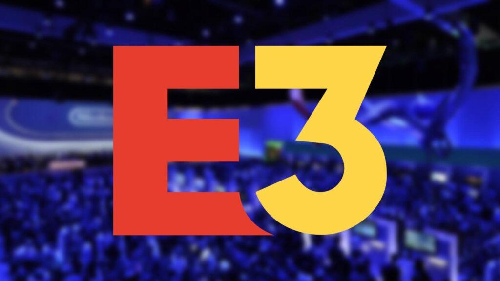 E3 logo on a blurry blackground