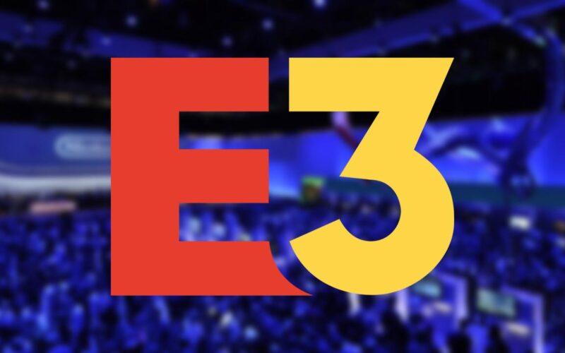 E3 logo on a blurry blackground