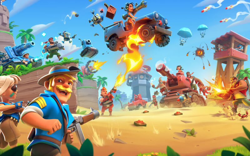 Boom Beach Frontlines characters all in action