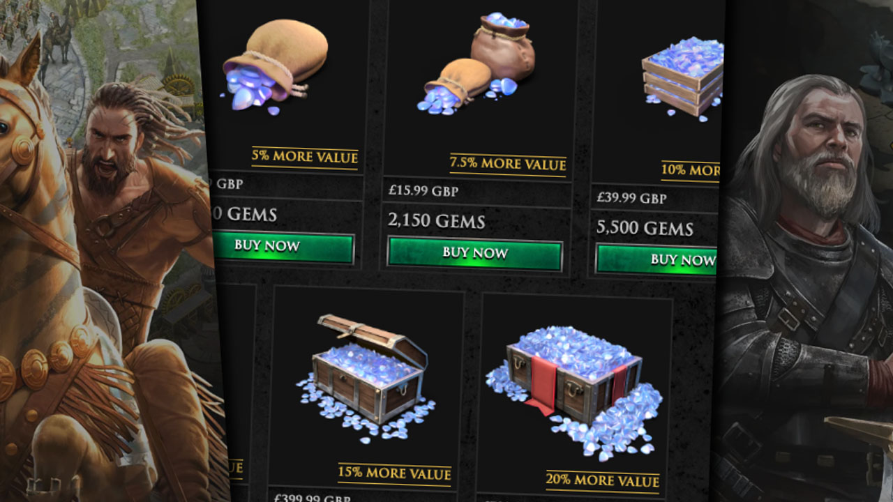 Game of Thrones Conquest uygulama içi satın alma ekranı