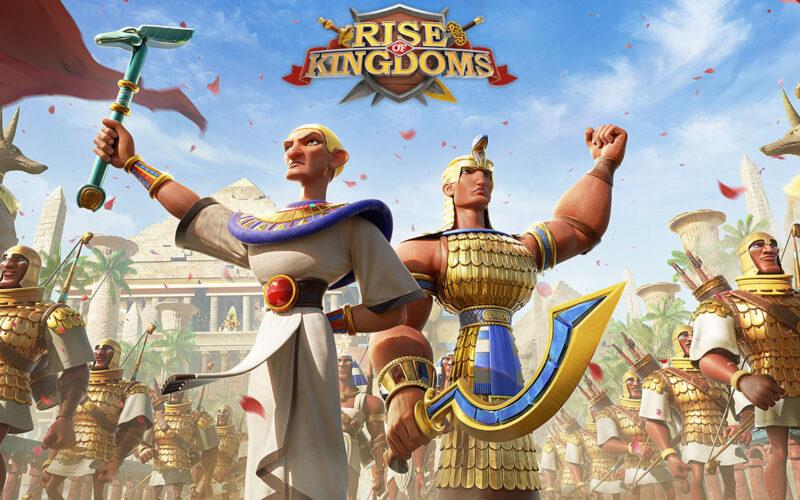 Two Rise of Kingdom characters pose proudly