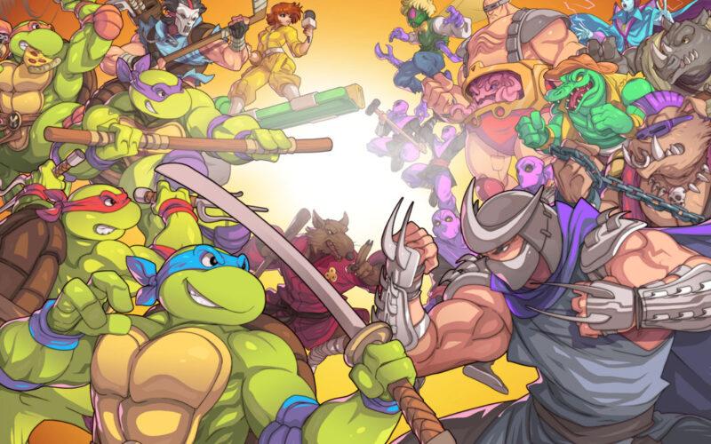 Teenage Mutant Ninja Turtles Shredder’s Revenge characters facing one another