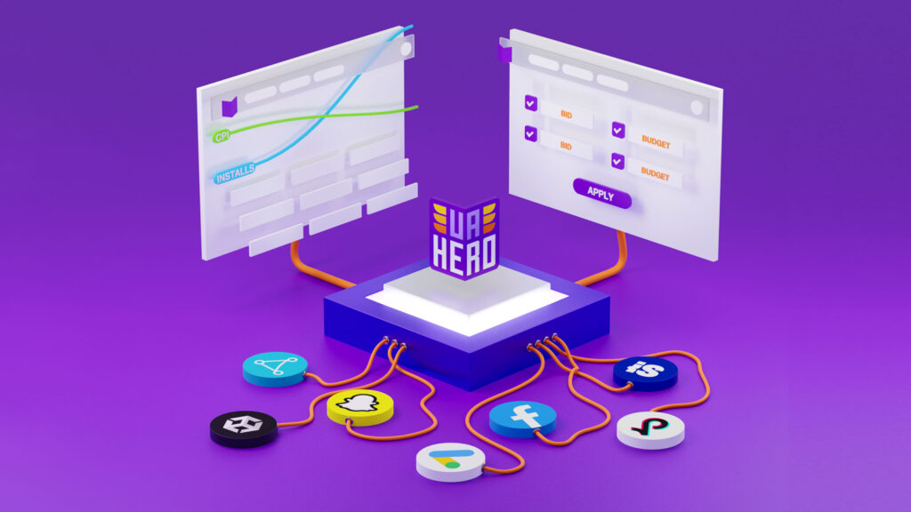 An image of UAhero's logo providing data via social media platforms